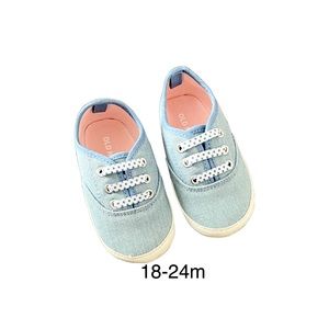 Denim slip on baby shoes